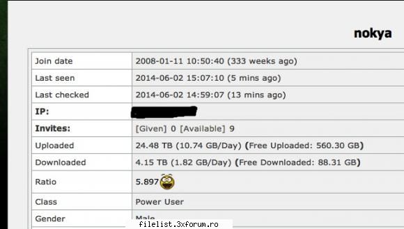 Ofer invitatii FileList - revin cu confirmarea ratiei si vechimii - Invitatii Filelist.io